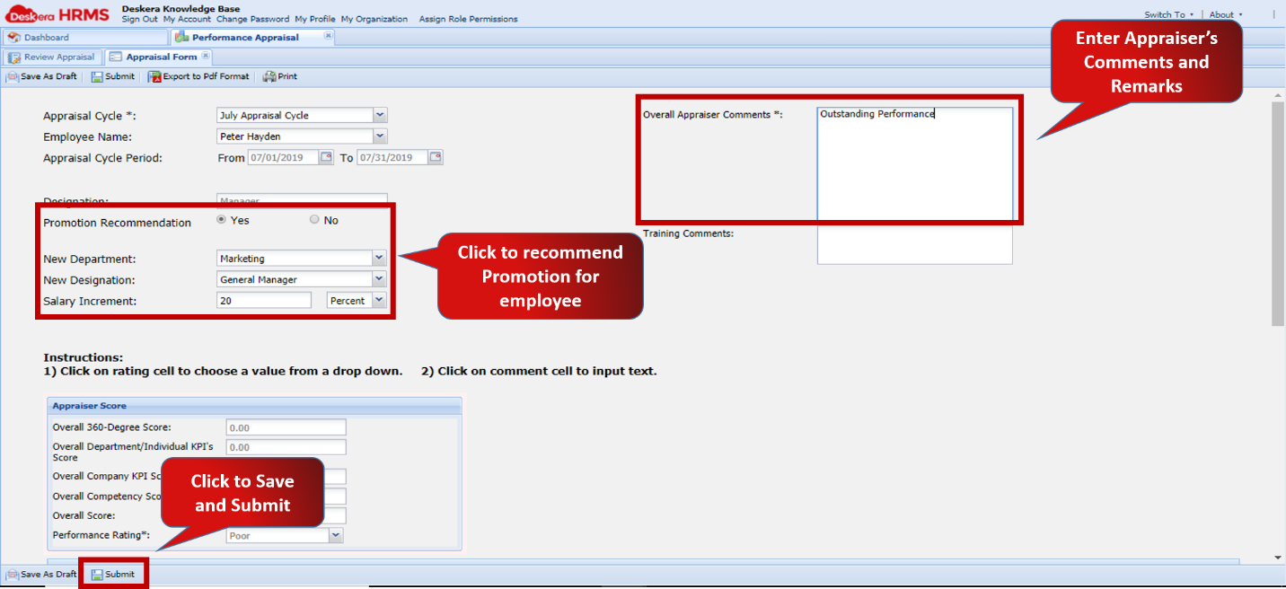 Performance Appraisal Deskera Help Centre